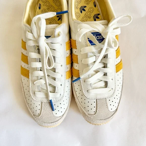 ADIDAS Originals Japan Suede-Trimmed Perforated Leather Sneakers Women's Size 7 - Picture 5 of 16